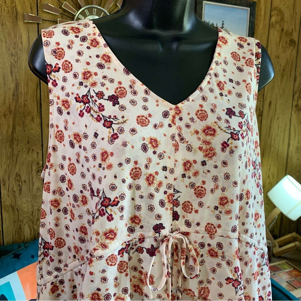 Style & Co. Floral Sleeveless Ruffle Blouse - Picture 2 of 10